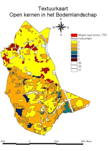 Adegem - Textuurkaart open kernen in het bodemlandschap