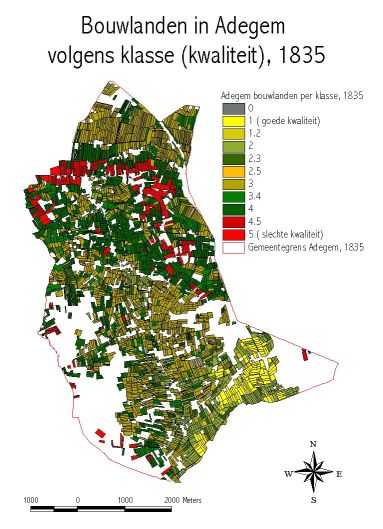 Adegem - Bouwlanden volgens kwaliteit