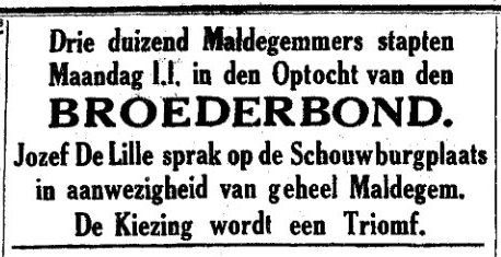 Toespraak Jozef De Lille over de Broederbond