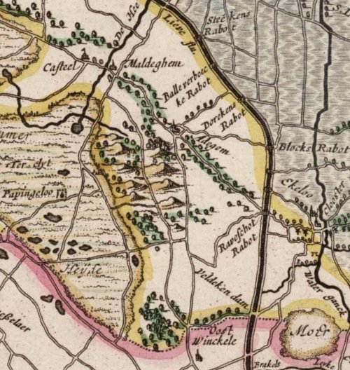 Adegem op de kaart van het Brugse Vrije - 1664