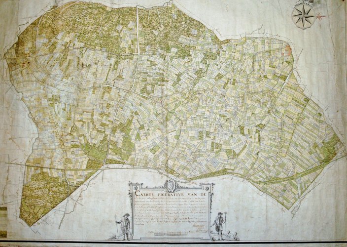 Figuratieve kaart Landboek Adegem - 1765