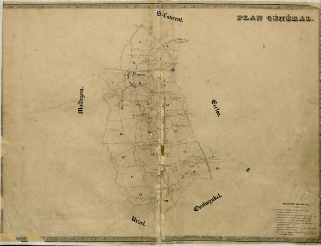 Adegem - Atlas der buurtwegen -  1844