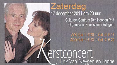 KERSTCONCERT MET ERIC EN SANNE