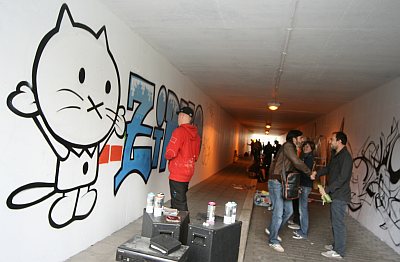 GRAFFITIKUNSTWERKEN IN DE KATNHOEK