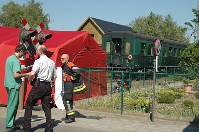 STEVEN OVERLEEFT AANRIJDING MET STOOMTREIN NIET