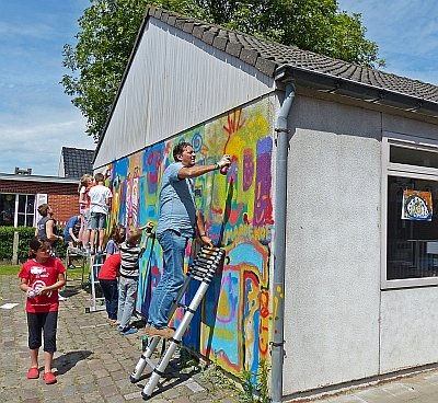 GRAFFITINAMIDDAG SLOOT KUNSTIG LEUK AF