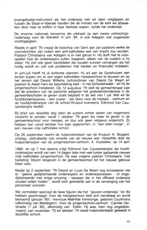Omtrent Adegem - Desiré De Weert, Liberaal-Katholiek Burgemeester (3)