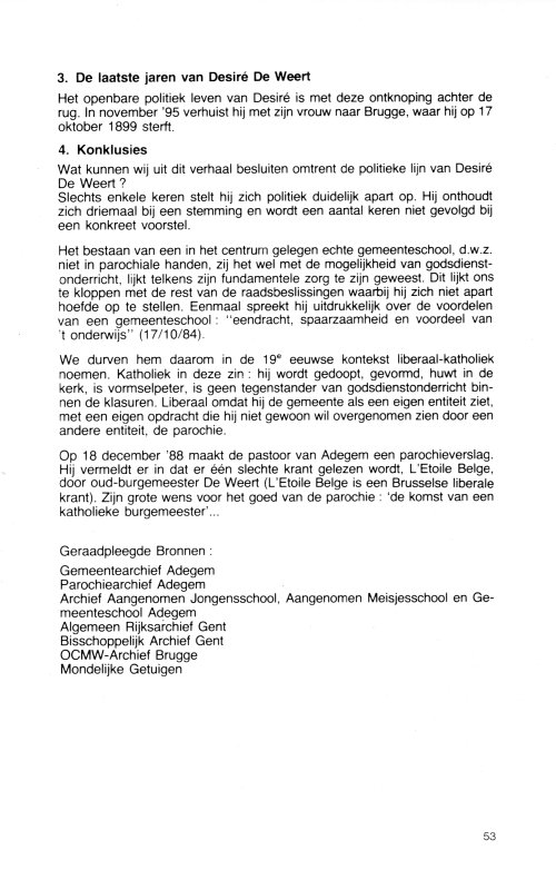 Omtrent Adegem - Desiré De Weert, Liberaal-Katholiek Burgemeester (5)