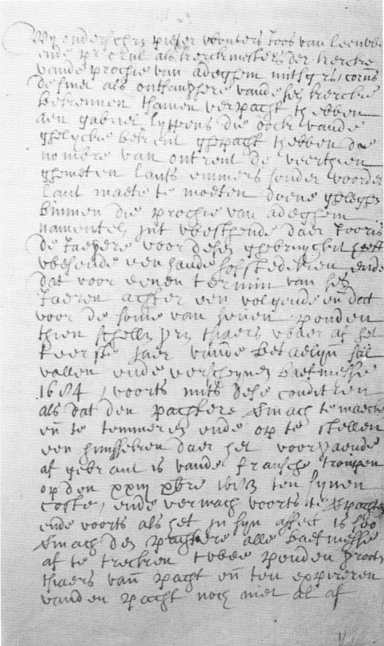 Pachtboek (detail)