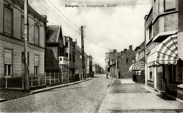 Adegem. - Dorpstraat (Zuid)