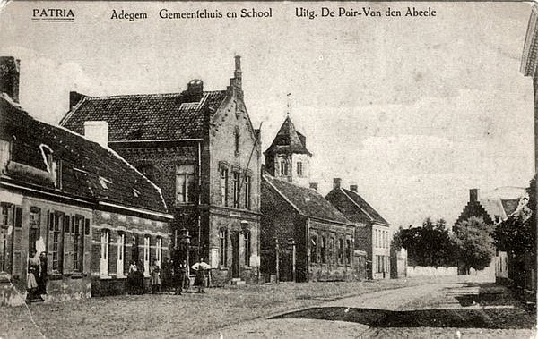 Adegem Gemeentehuis en School