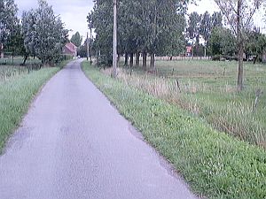 De Kallestraat voorbij de Verbranden Bos